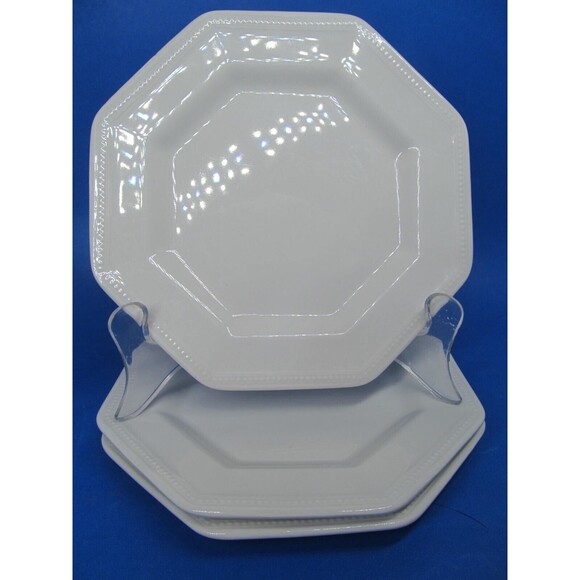 Johnson Brothers Heritage White Octagon Set Of 3 Bread Plates And 3 Saucers - Picture 14 of 14